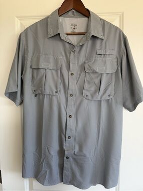 RedHead Men’s Short-Sleeve Button-Down Shirt - Light Gray